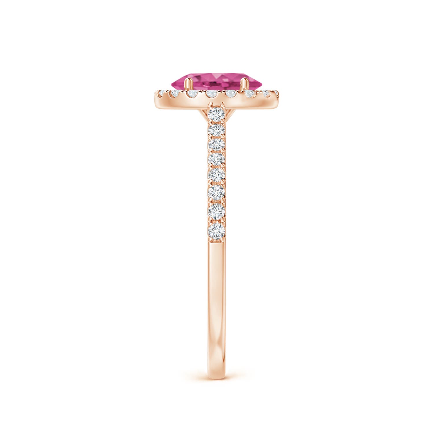 AAAA - Pink Sapphire / 1.11 CT / 14 KT Rose Gold