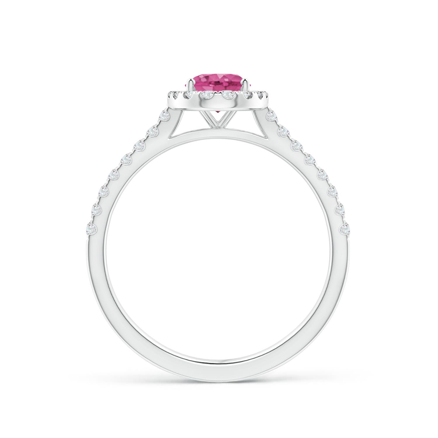 AAAA - Pink Sapphire / 1.11 CT / 14 KT White Gold