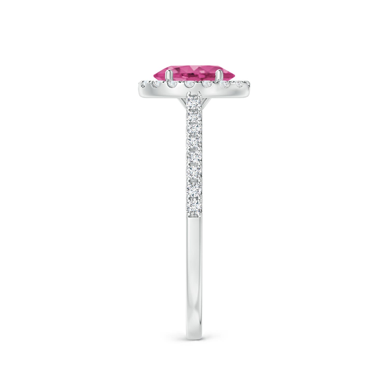 AAAA - Pink Sapphire / 1.11 CT / 14 KT White Gold