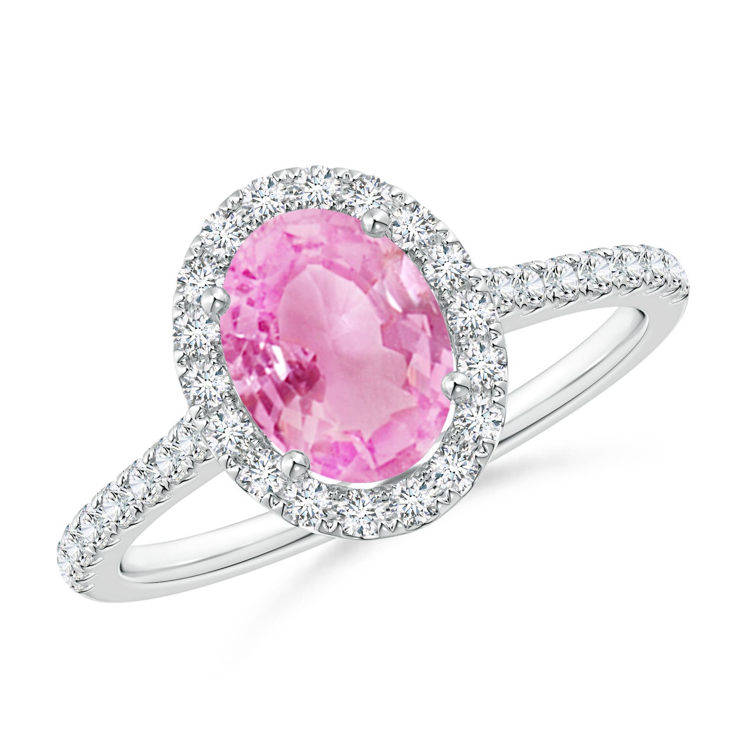 A - Pink Sapphire / 1.79 CT / 14 KT White Gold