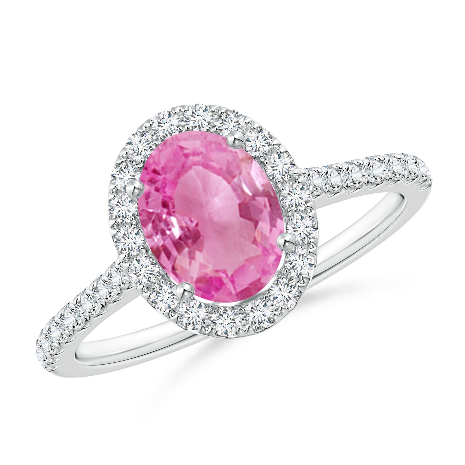 AA - Pink Sapphire / 1.79 CT / 14 KT White Gold