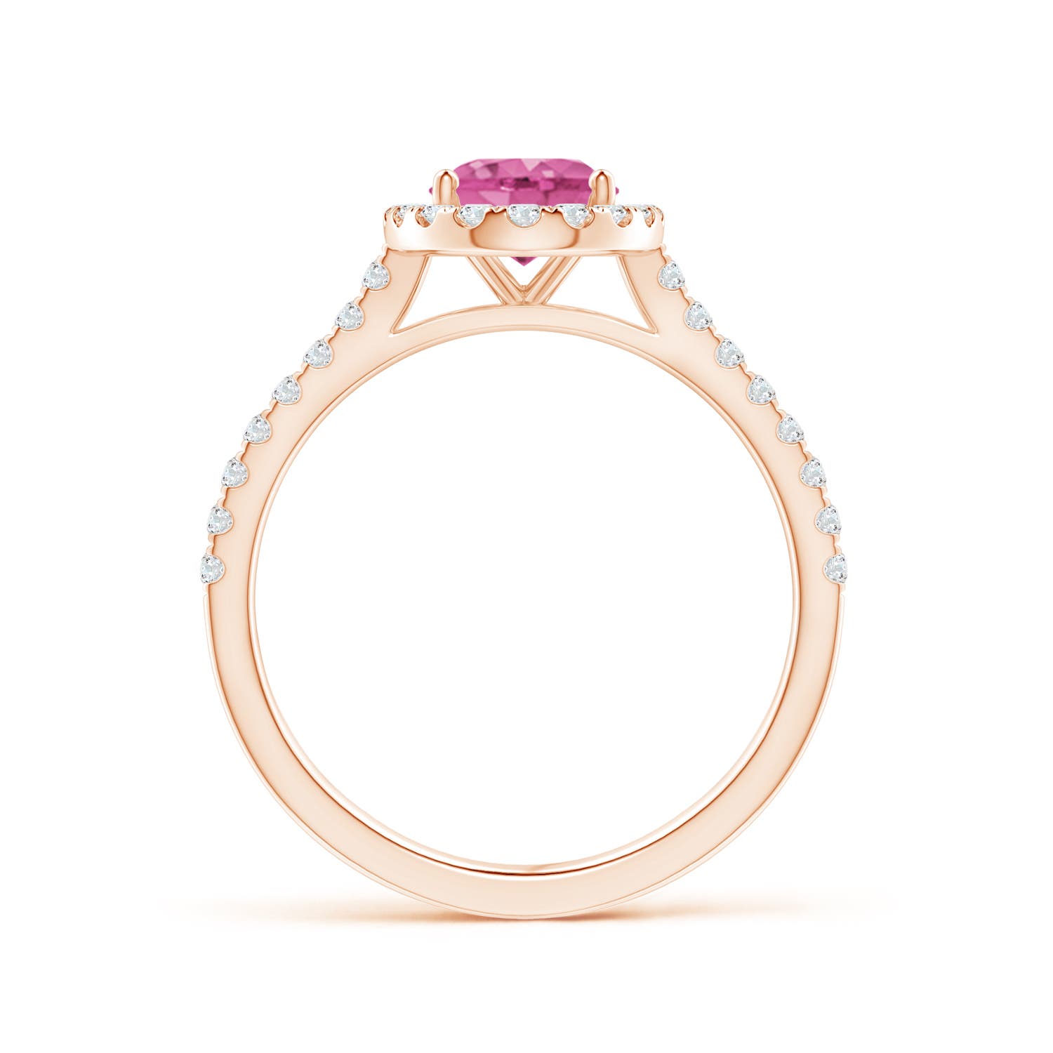 AAA - Pink Sapphire / 1.79 CT / 14 KT Rose Gold