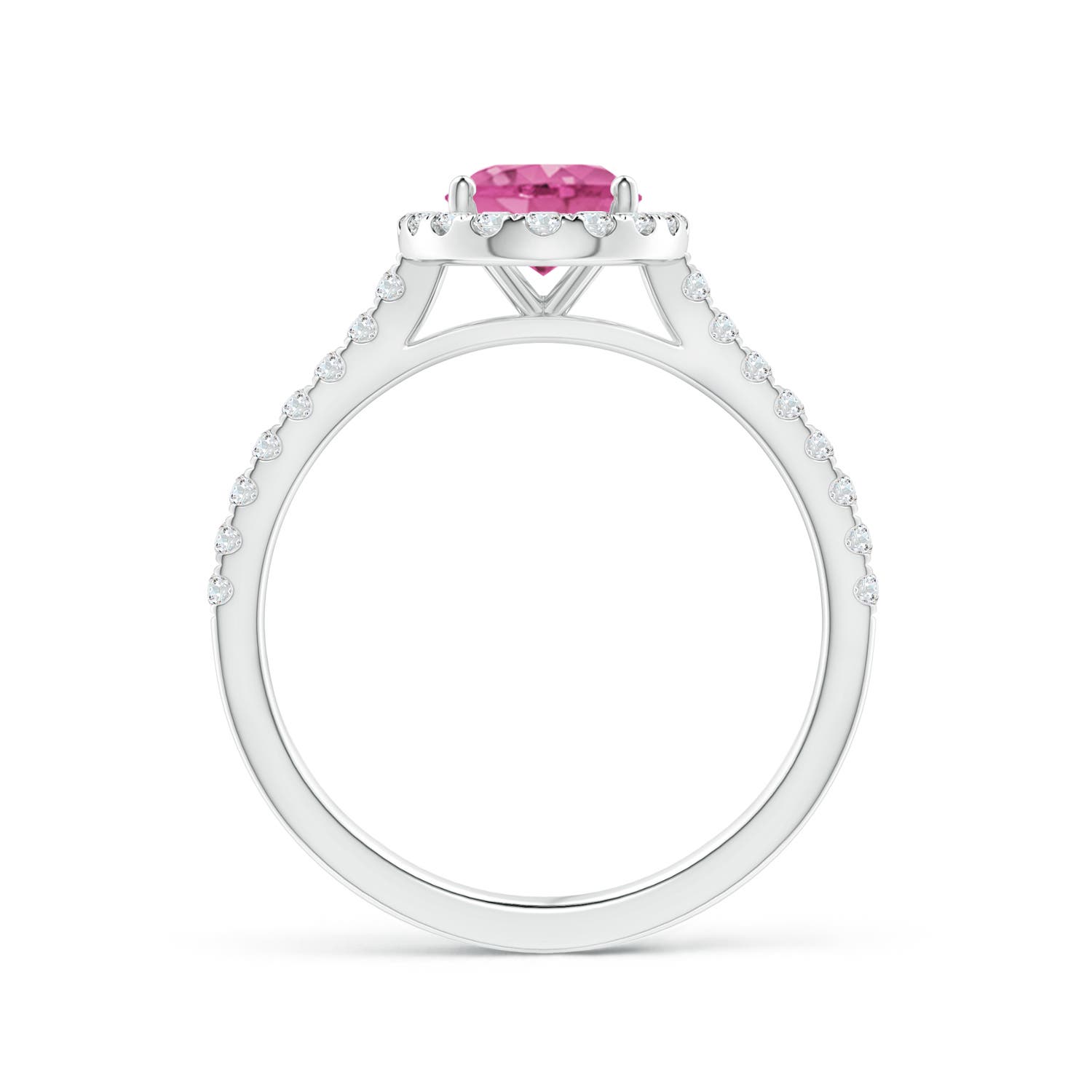 AAA - Pink Sapphire / 1.79 CT / 14 KT White Gold