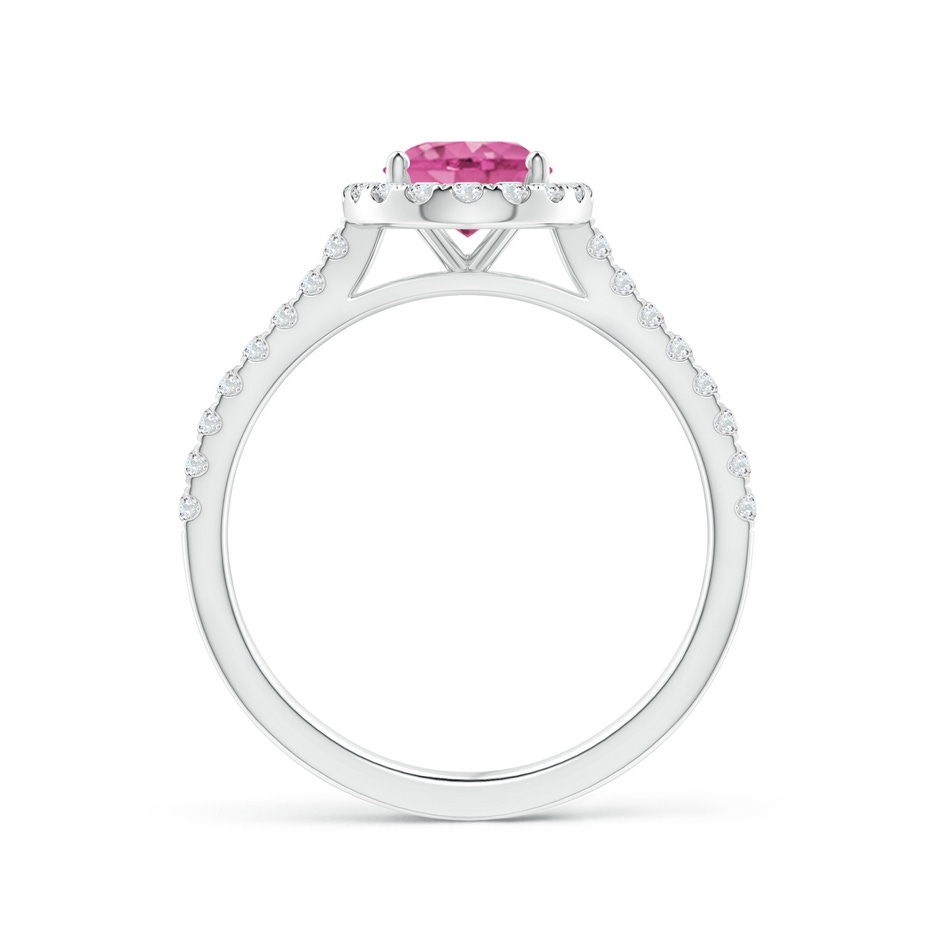 8x6mm AAA Oval Pink Sapphire Halo Ring with Diamond Accents in White Gold side 199