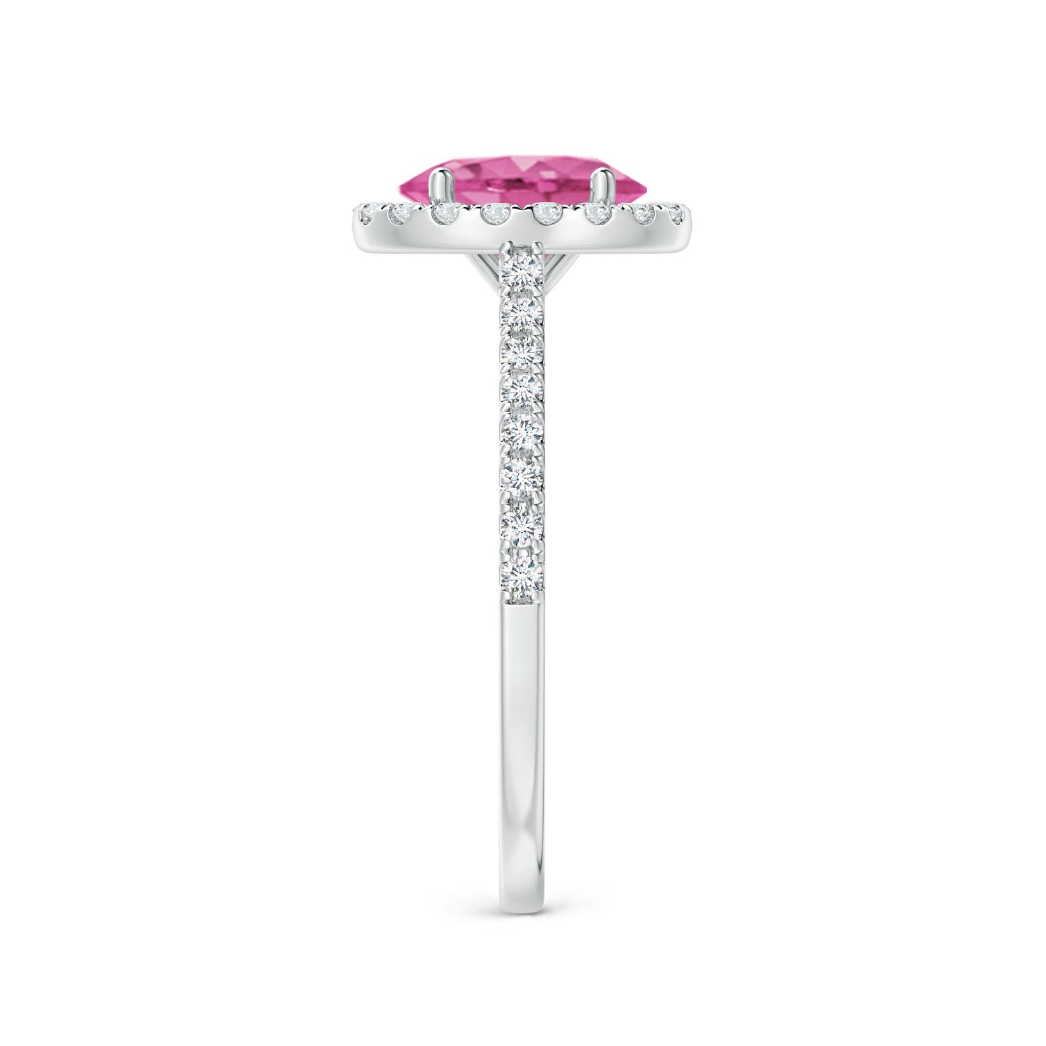 AAA - Pink Sapphire / 1.79 CT / 14 KT White Gold