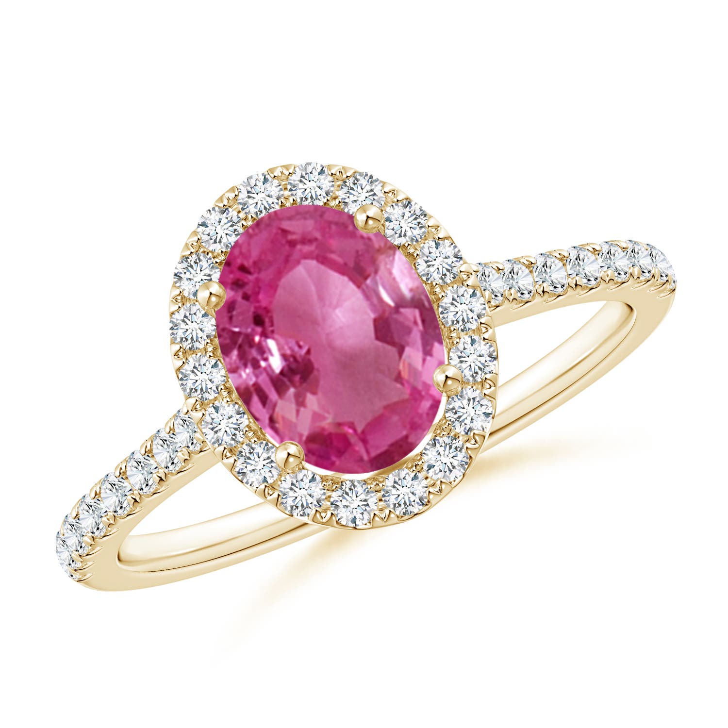 AAAA - Pink Sapphire / 1.79 CT / 14 KT Yellow Gold