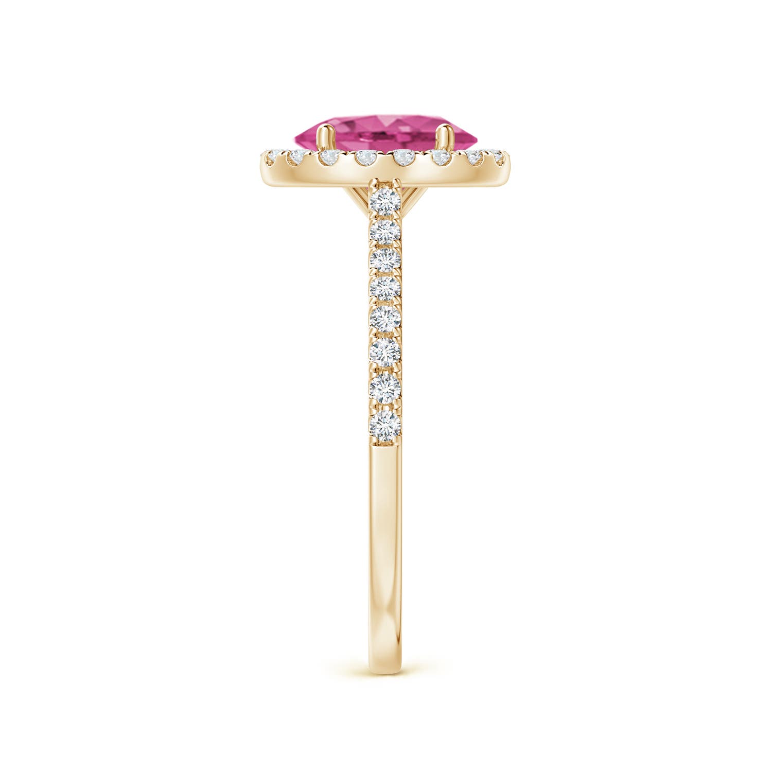 AAAA - Pink Sapphire / 1.79 CT / 14 KT Yellow Gold