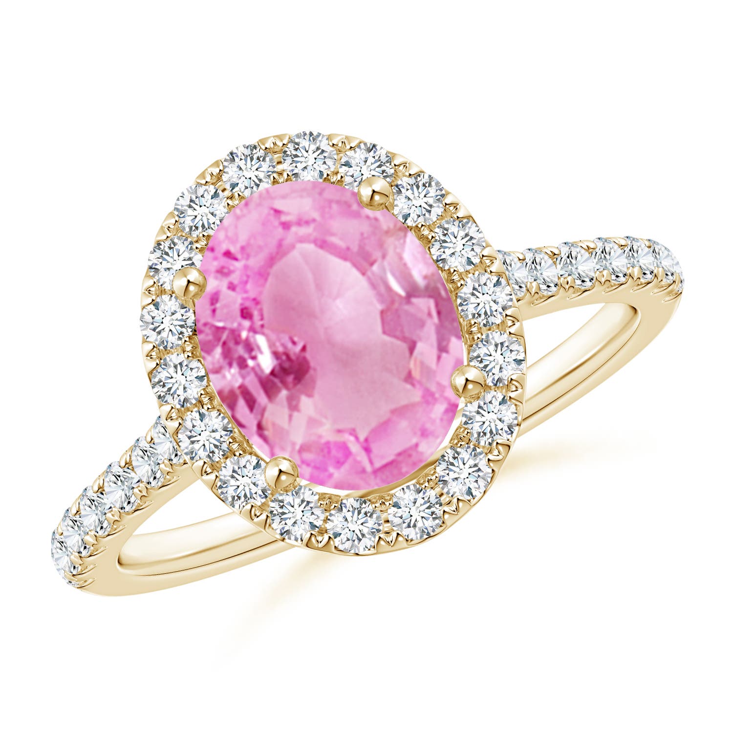 A - Pink Sapphire / 2.35 CT / 14 KT Yellow Gold