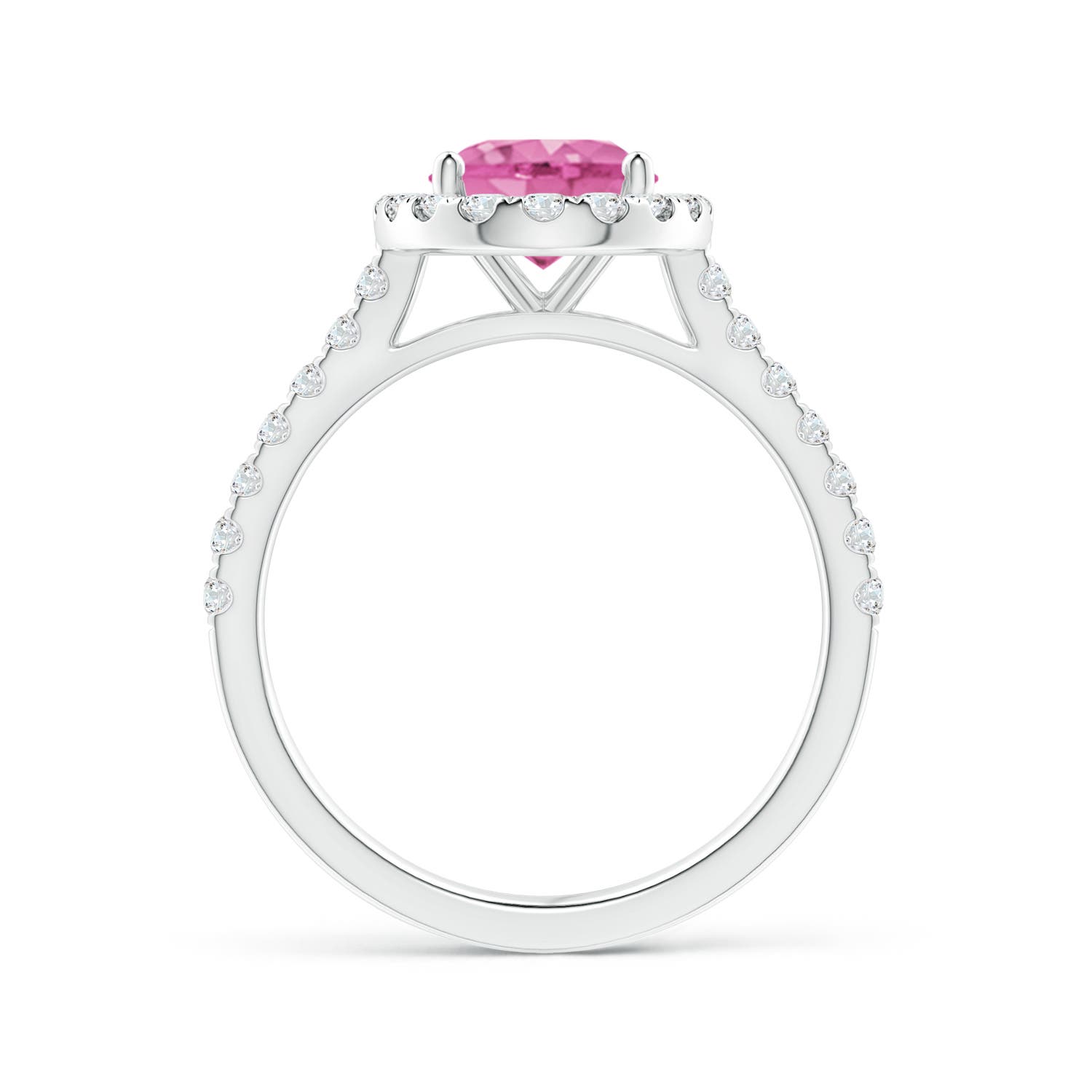 AA - Pink Sapphire / 2.35 CT / 14 KT White Gold