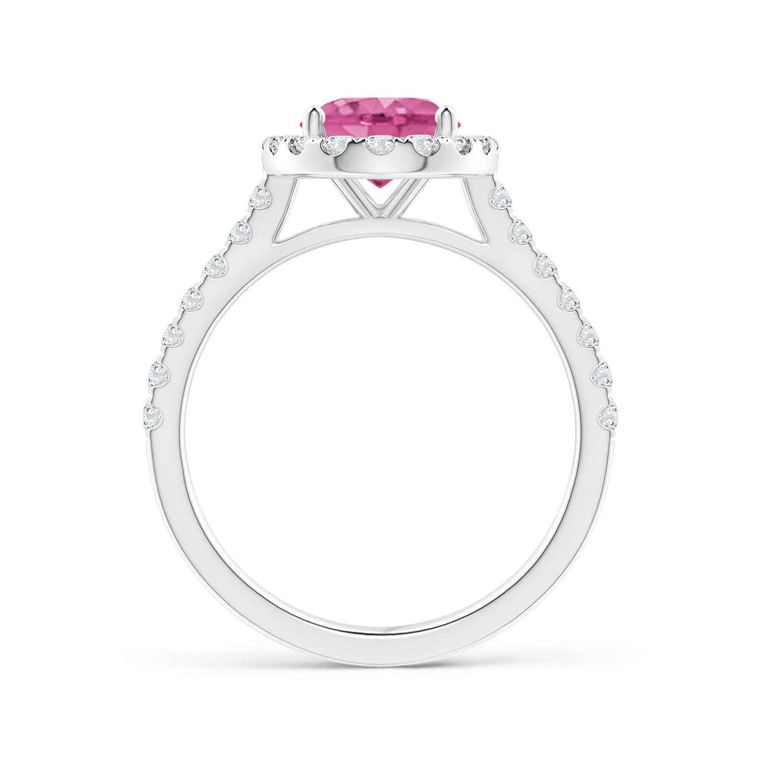 AAA - Pink Sapphire / 2.35 CT / 14 KT White Gold