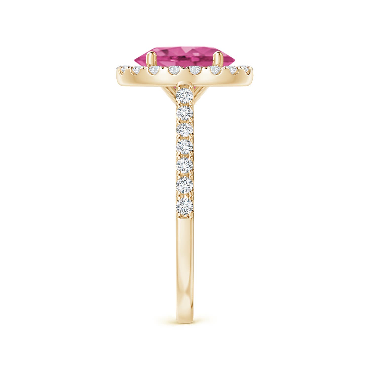 AAAA - Pink Sapphire / 2.35 CT / 14 KT Yellow Gold