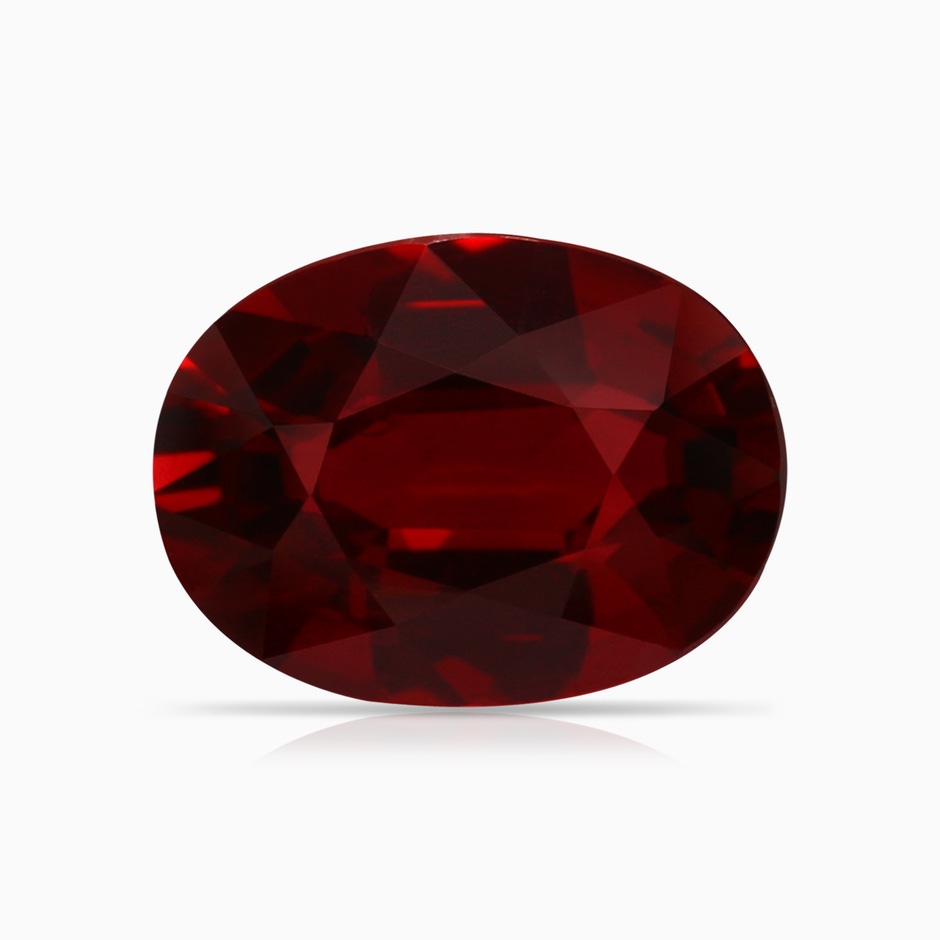 9.2x6.9mm AAAA GIA Certified Oval Ruby Halo Ring with Diamonds in P950 Platinum stone