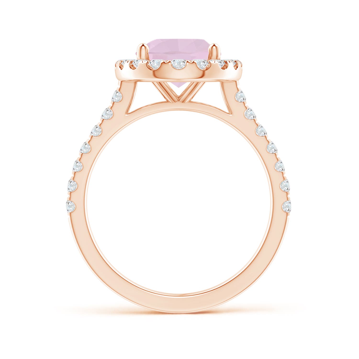 AA - Rose Quartz / 2.87 CT / 14 KT Rose Gold