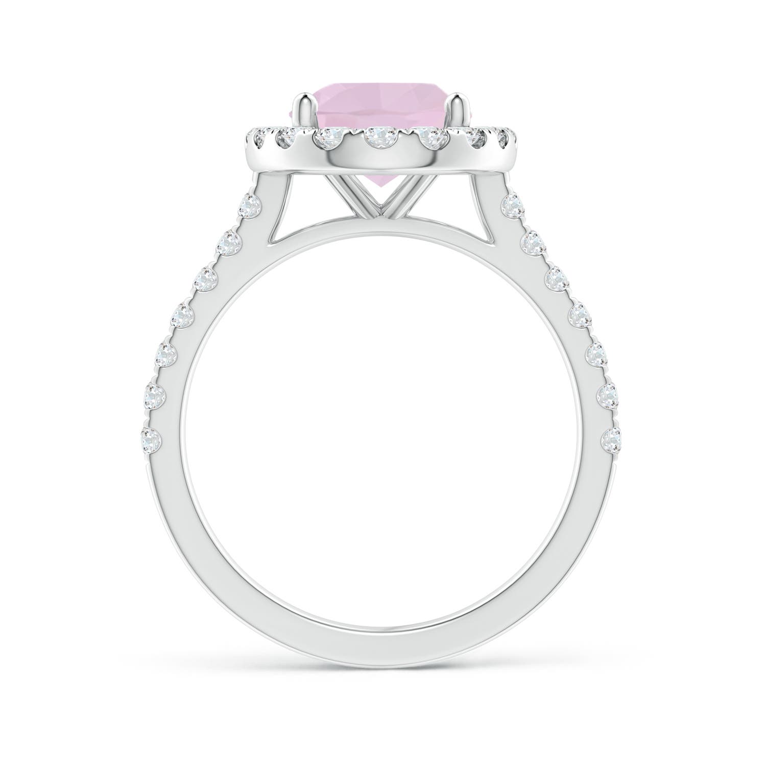 AA - Rose Quartz / 2.87 CT / 14 KT White Gold