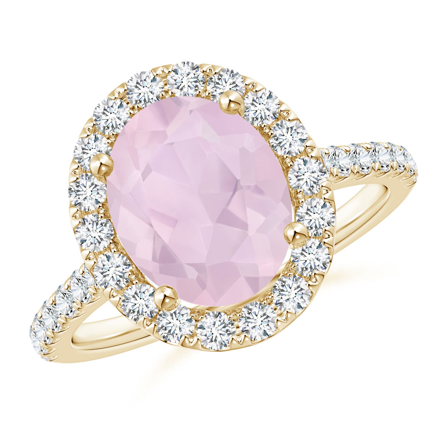 AA - Rose Quartz / 2.87 CT / 14 KT Yellow Gold