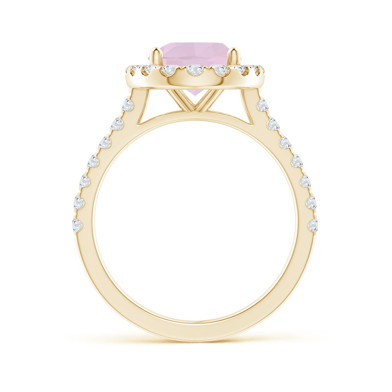 AA - Rose Quartz / 2.87 CT / 14 KT Yellow Gold