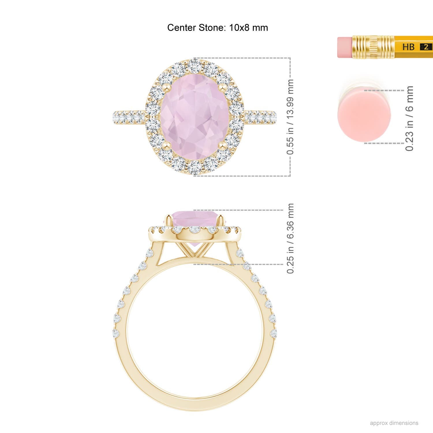 AA - Rose Quartz / 2.87 CT / 14 KT Yellow Gold