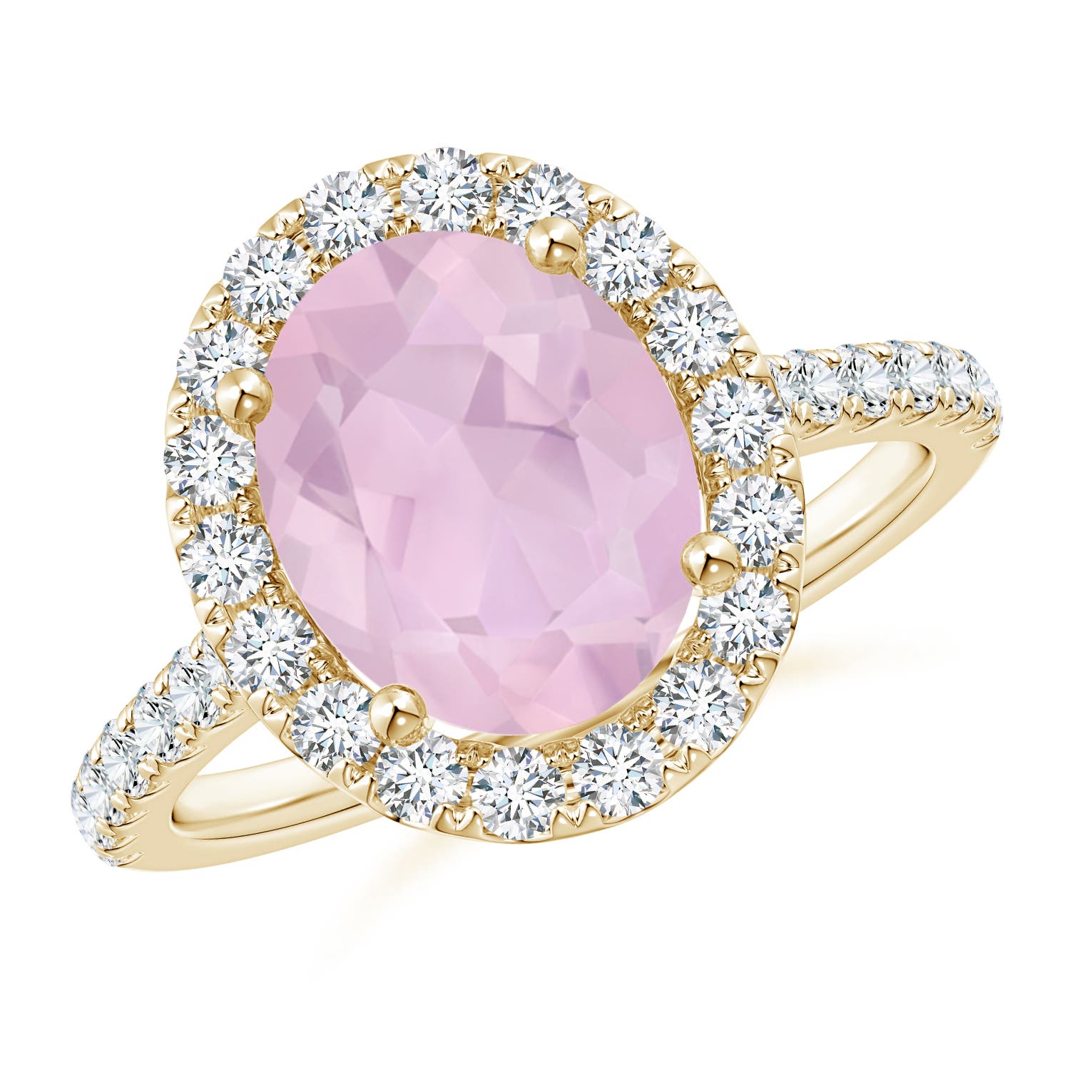 AAA - Rose Quartz / 2.87 CT / 14 KT Yellow Gold