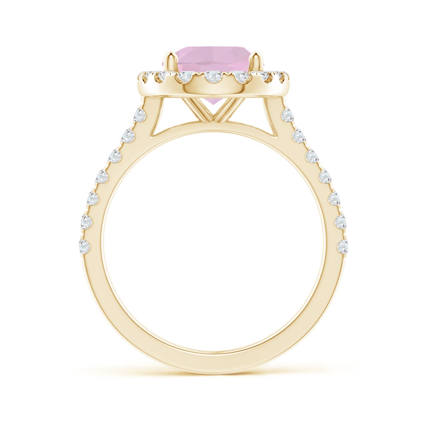 AAA - Rose Quartz / 2.87 CT / 14 KT Yellow Gold