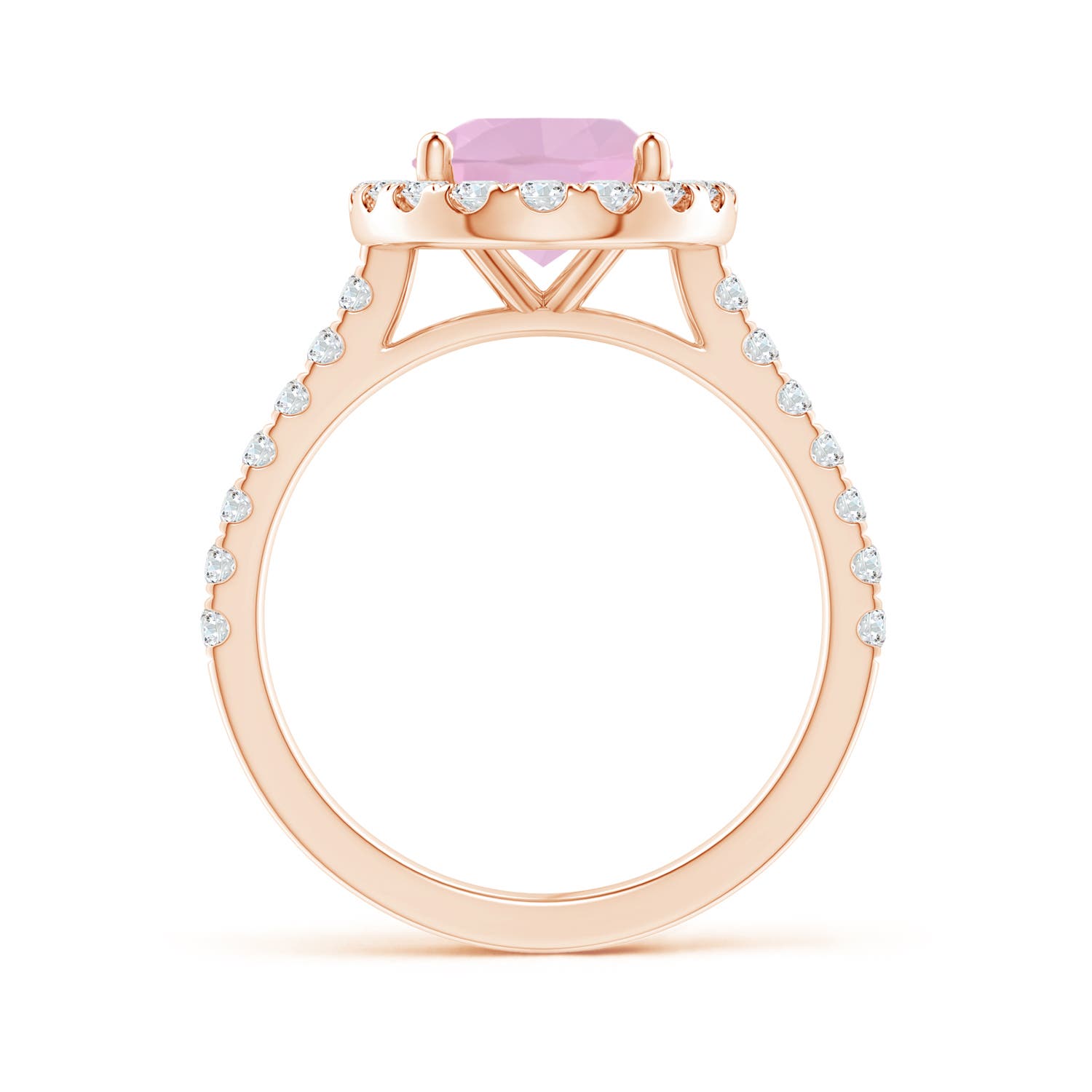 AAAA - Rose Quartz / 2.87 CT / 14 KT Rose Gold