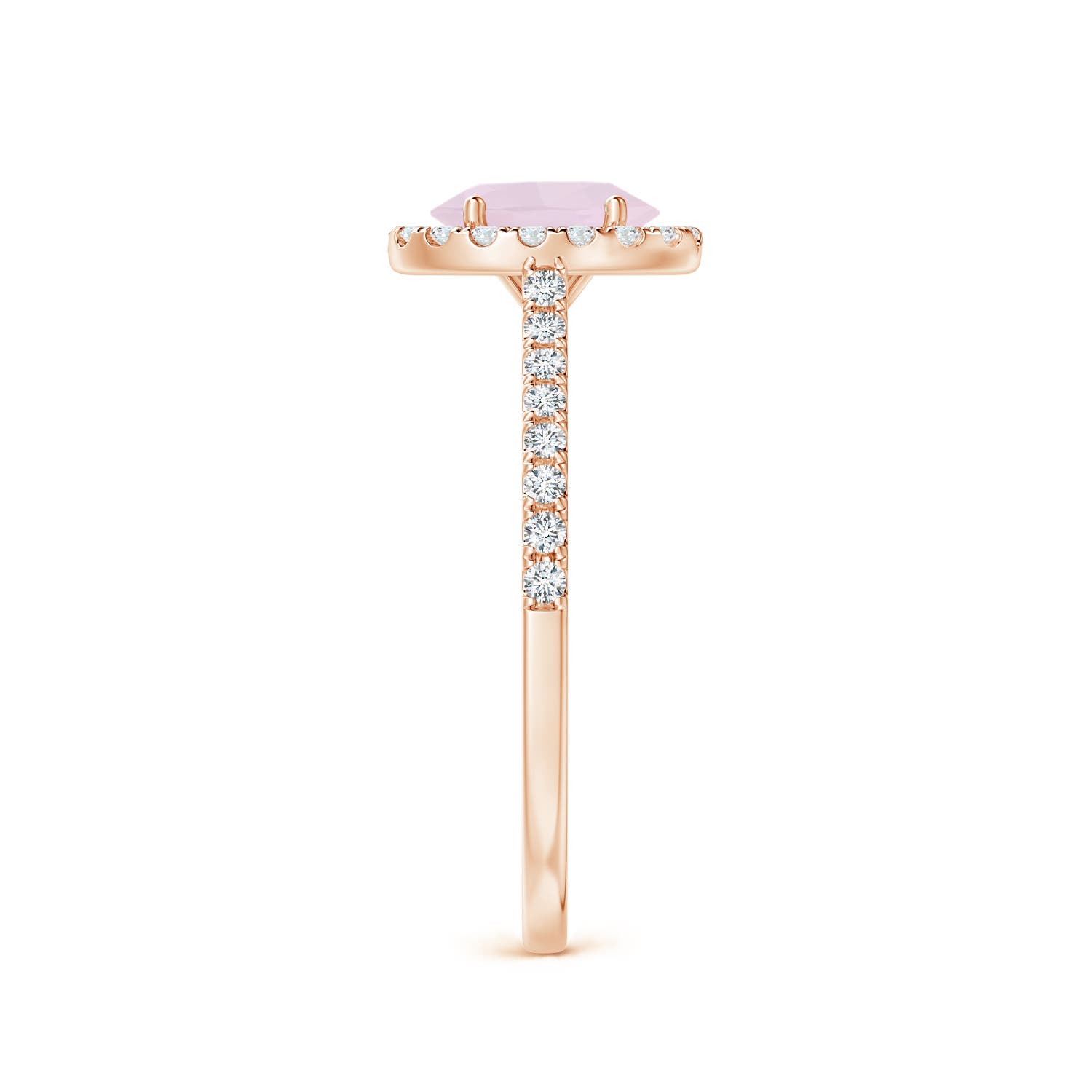 A - Rose Quartz / 0.96 CT / 14 KT Rose Gold