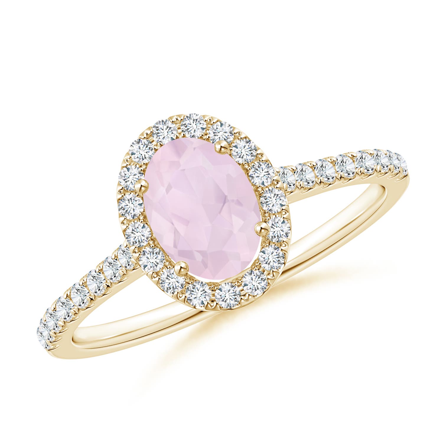 A - Rose Quartz / 0.96 CT / 14 KT Yellow Gold