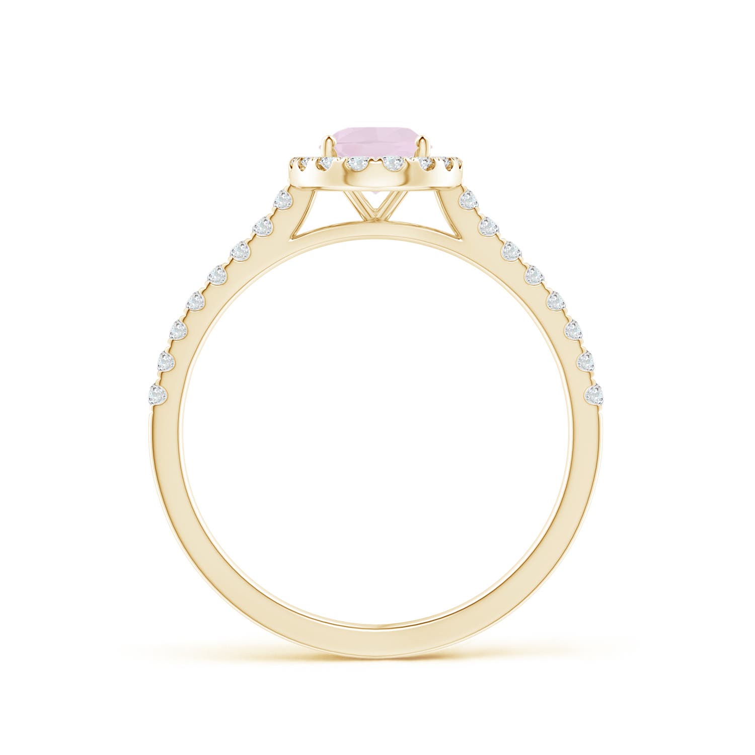 A - Rose Quartz / 0.96 CT / 14 KT Yellow Gold