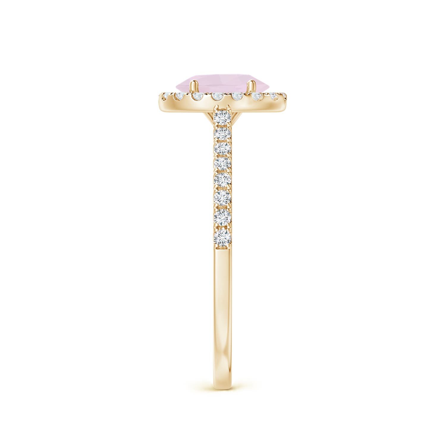 A - Rose Quartz / 0.96 CT / 14 KT Yellow Gold