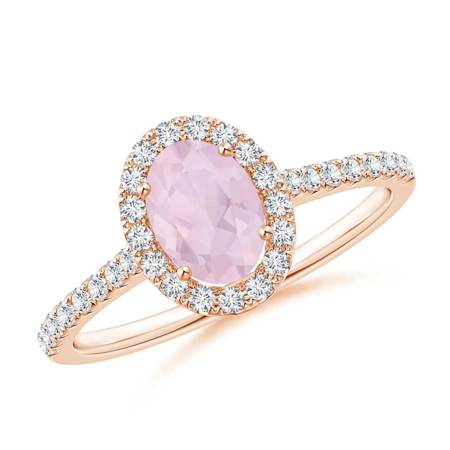 AA - Rose Quartz / 0.96 CT / 14 KT Rose Gold