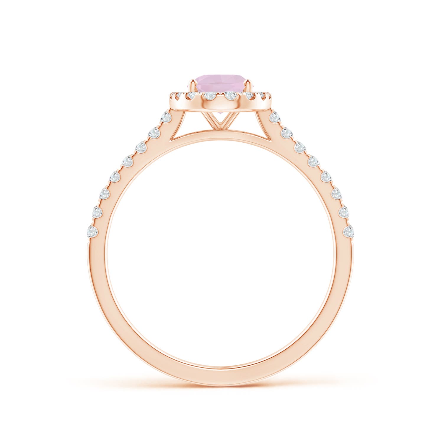 AA - Rose Quartz / 0.96 CT / 14 KT Rose Gold