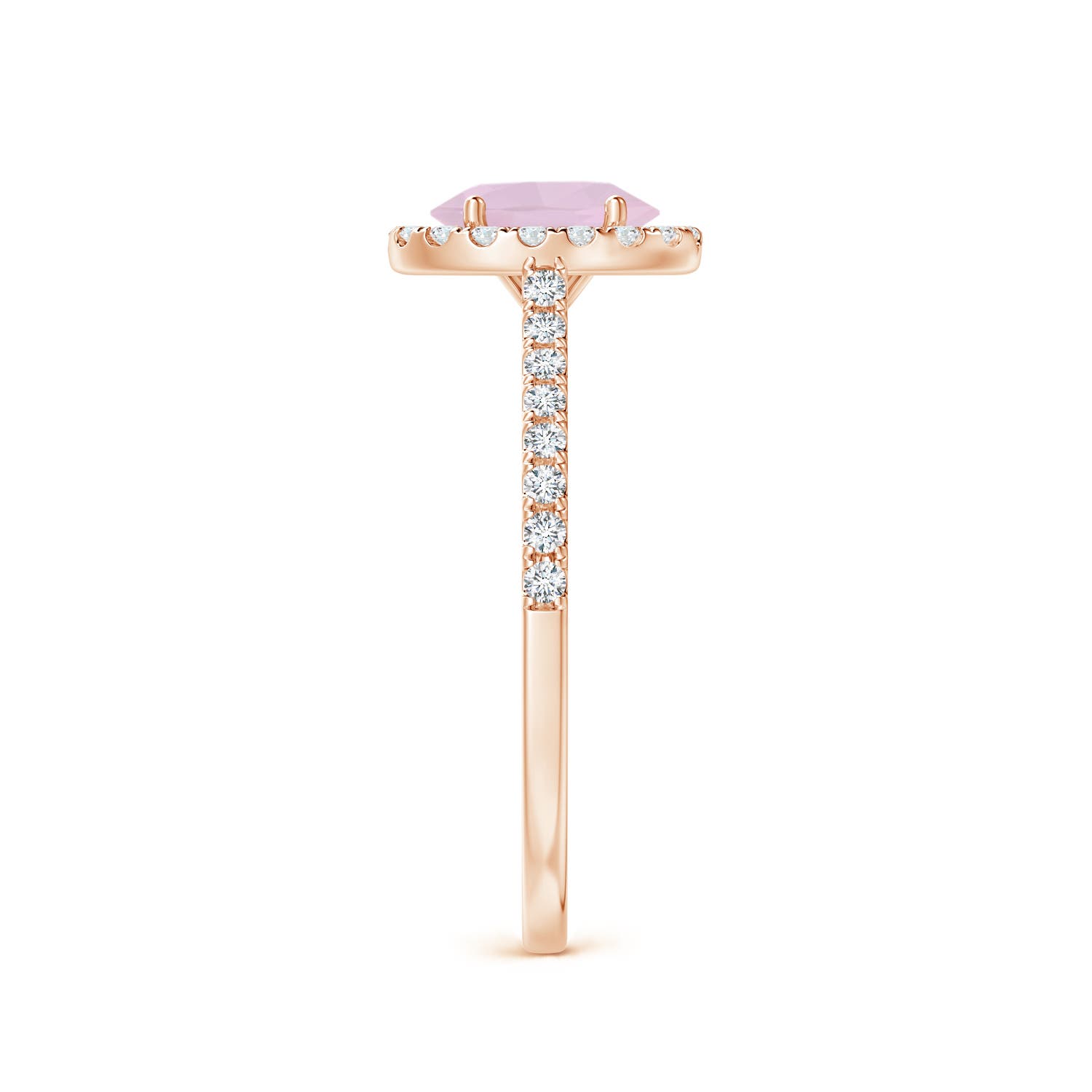 AA - Rose Quartz / 0.96 CT / 14 KT Rose Gold