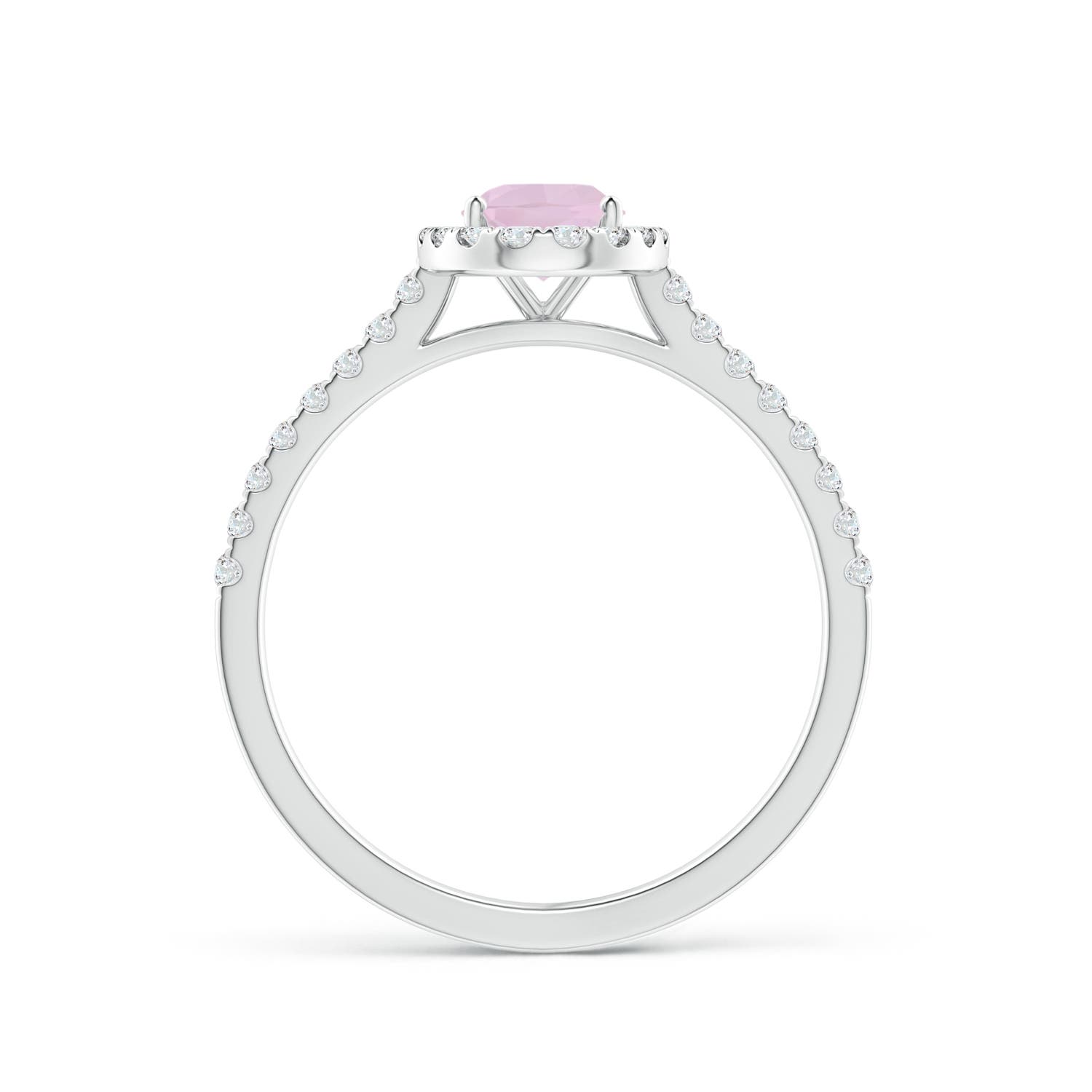 AA - Rose Quartz / 0.96 CT / 14 KT White Gold