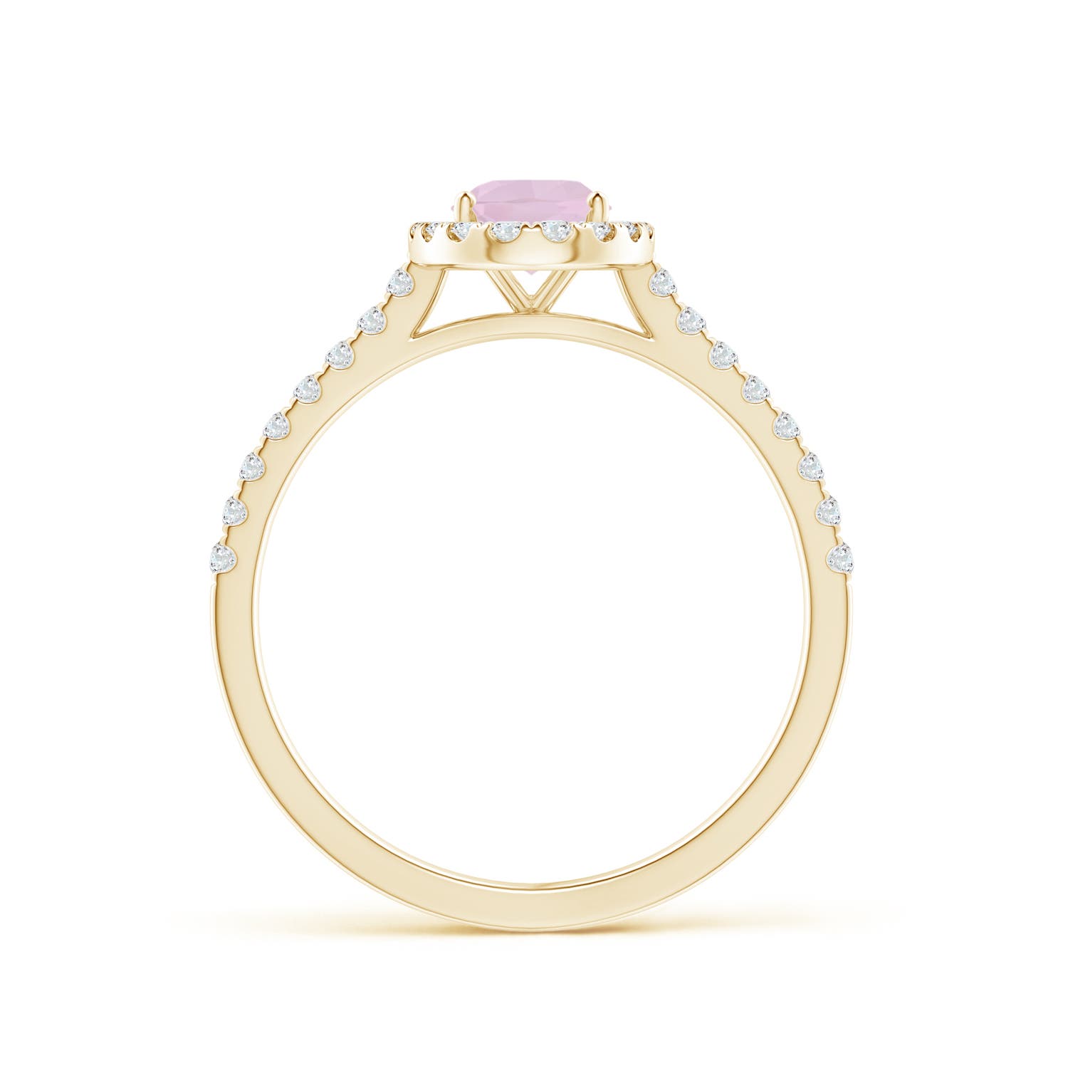 AA - Rose Quartz / 0.96 CT / 14 KT Yellow Gold