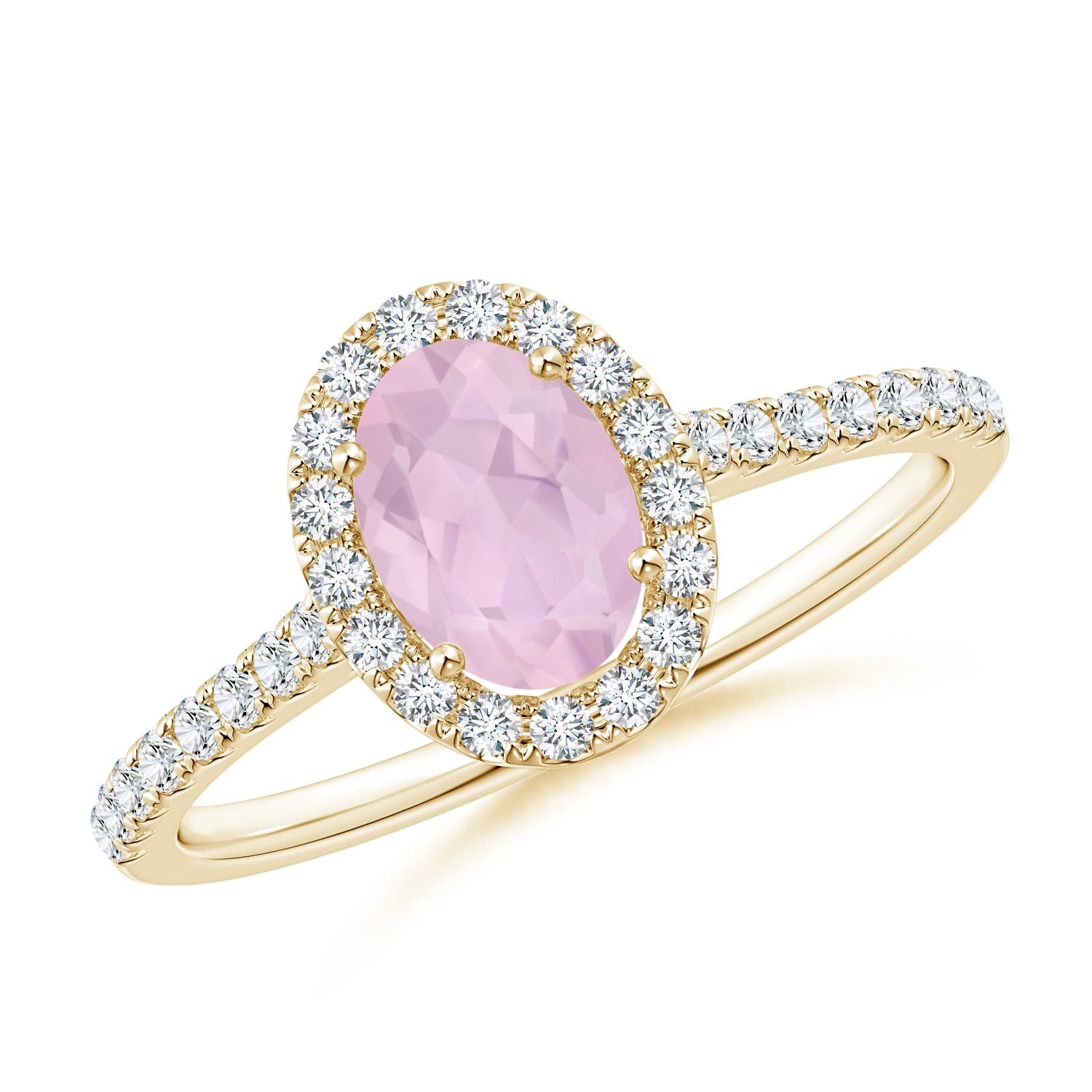 AAA - Rose Quartz / 0.96 CT / 14 KT Yellow Gold