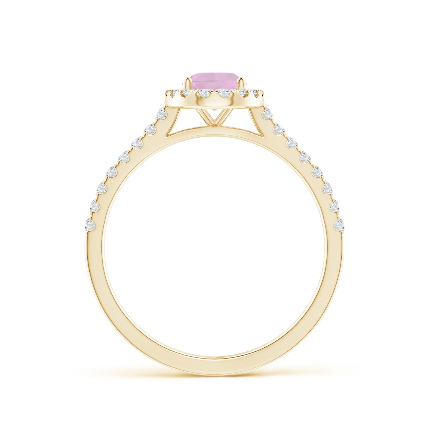 AAA - Rose Quartz / 0.96 CT / 14 KT Yellow Gold