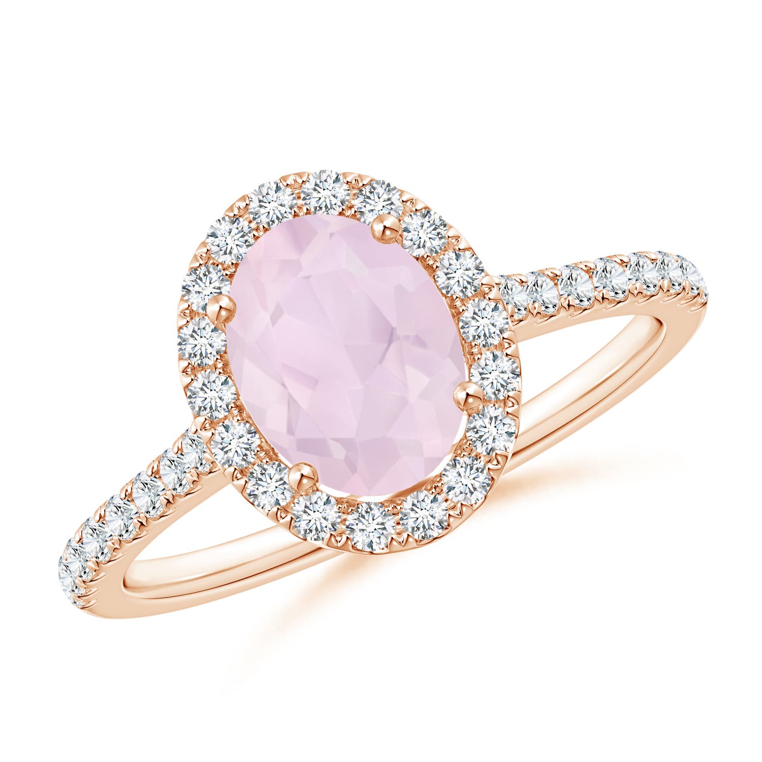 A - Rose Quartz / 1.34 CT / 14 KT Rose Gold