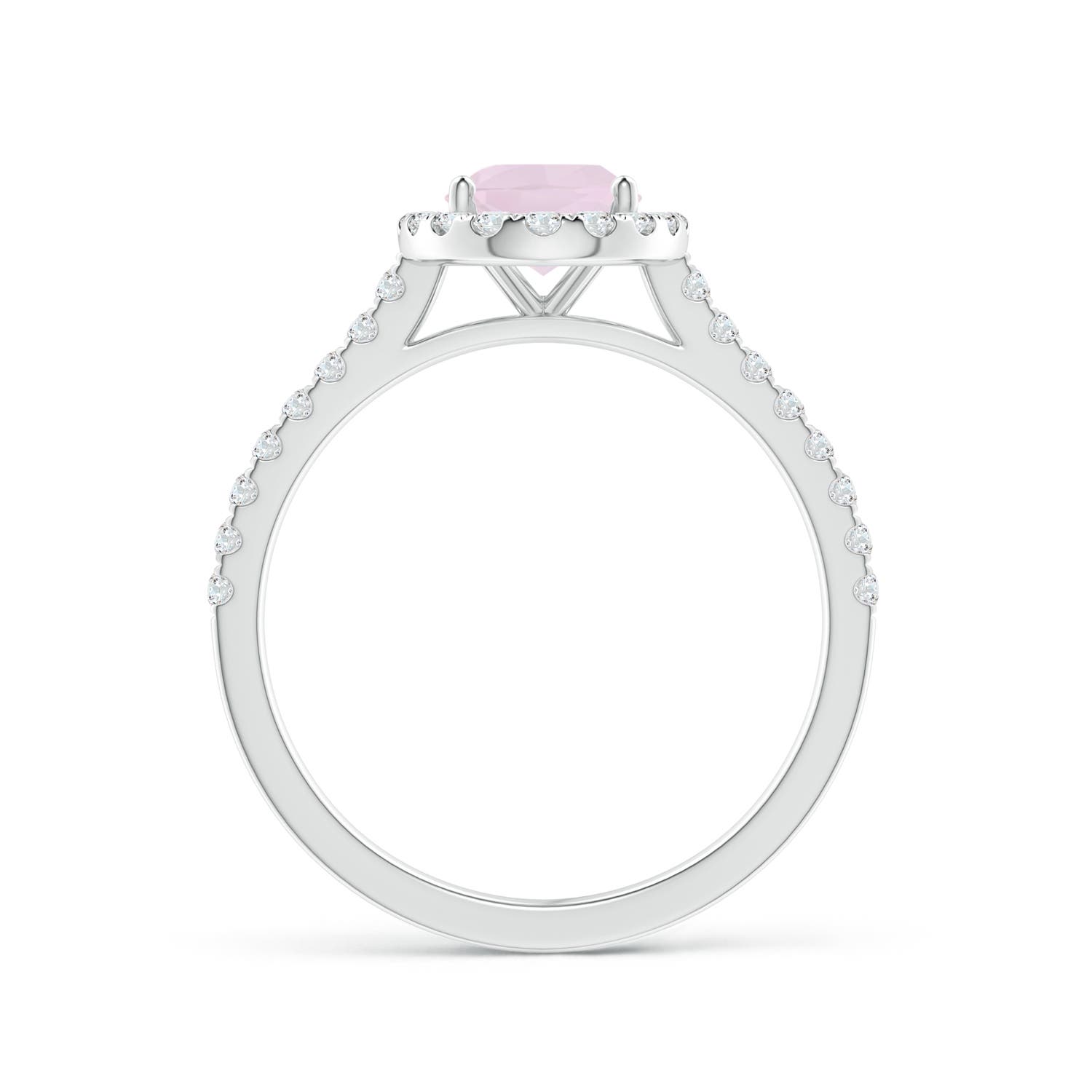 A - Rose Quartz / 1.34 CT / 14 KT White Gold