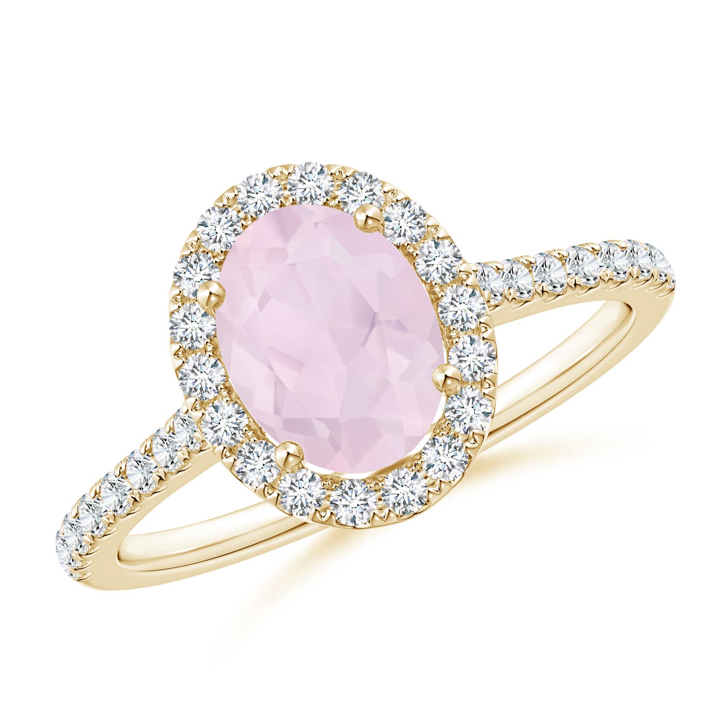 A - Rose Quartz / 1.34 CT / 14 KT Yellow Gold