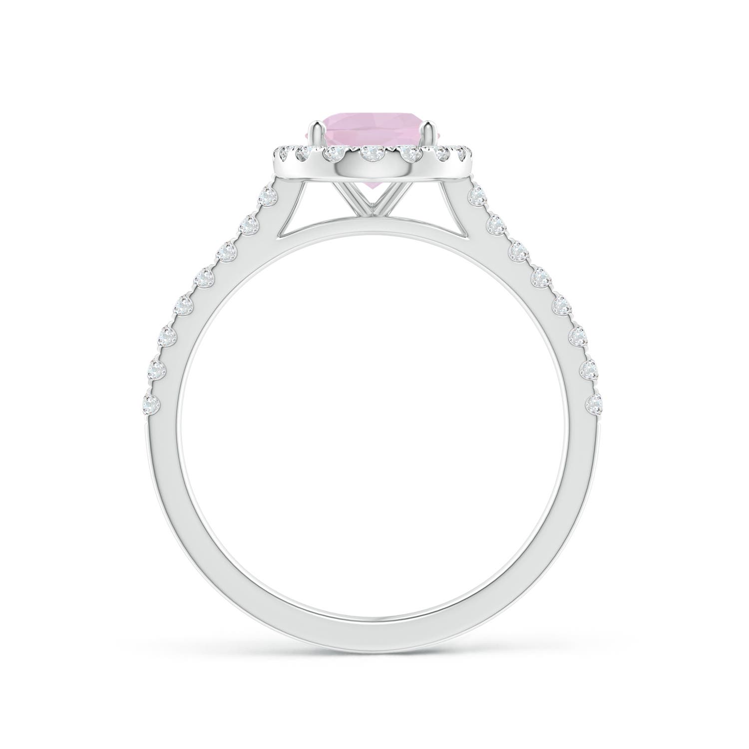 AA - Rose Quartz / 1.34 CT / 14 KT White Gold