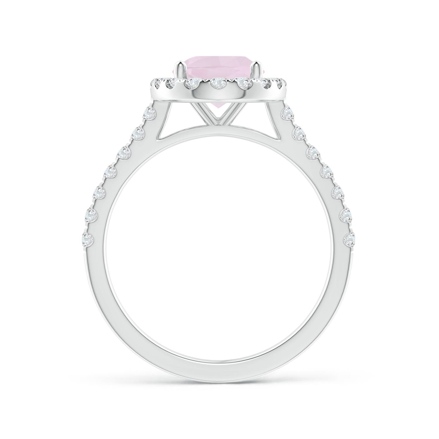 A - Rose Quartz / 1.97 CT / 14 KT White Gold