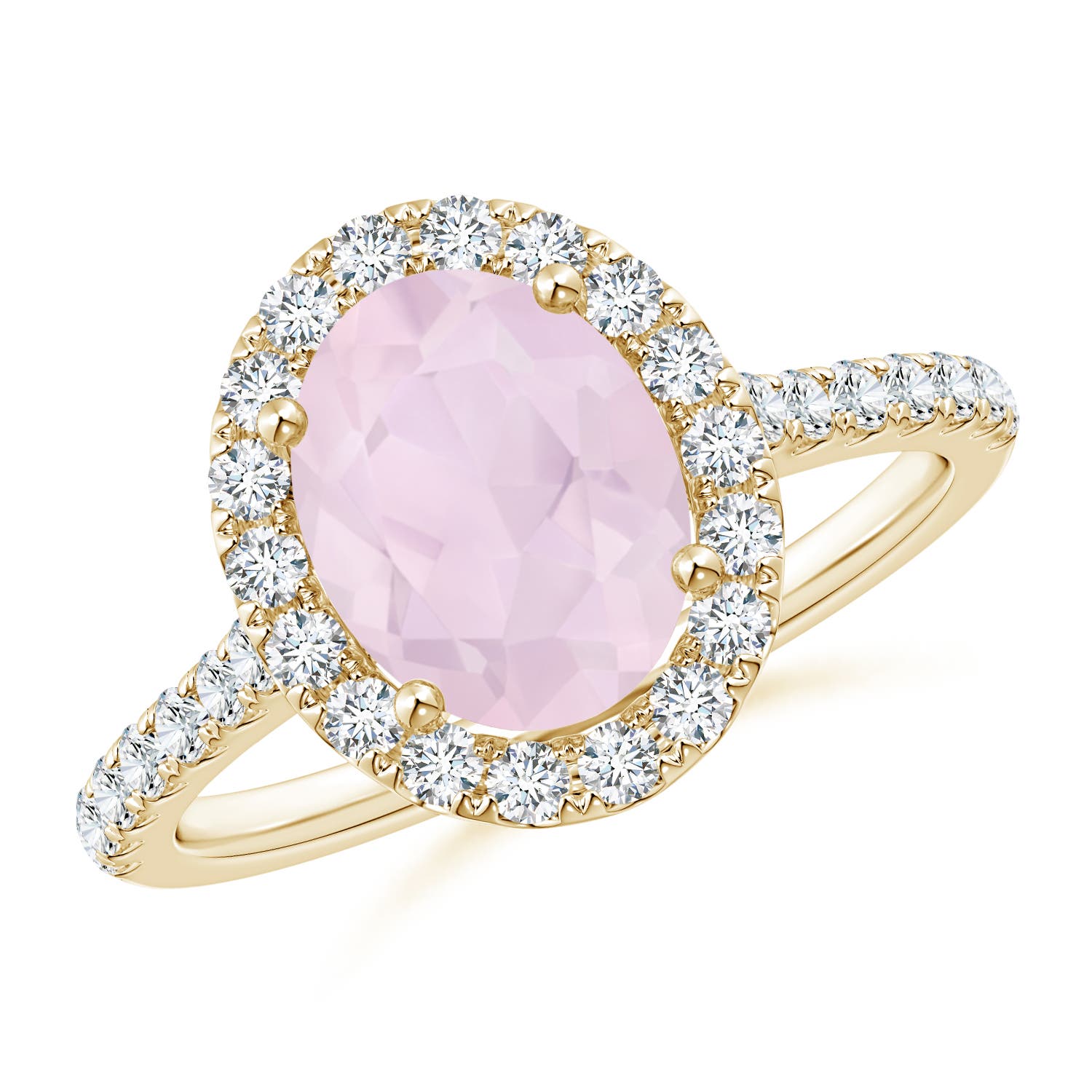 A - Rose Quartz / 1.97 CT / 14 KT Yellow Gold