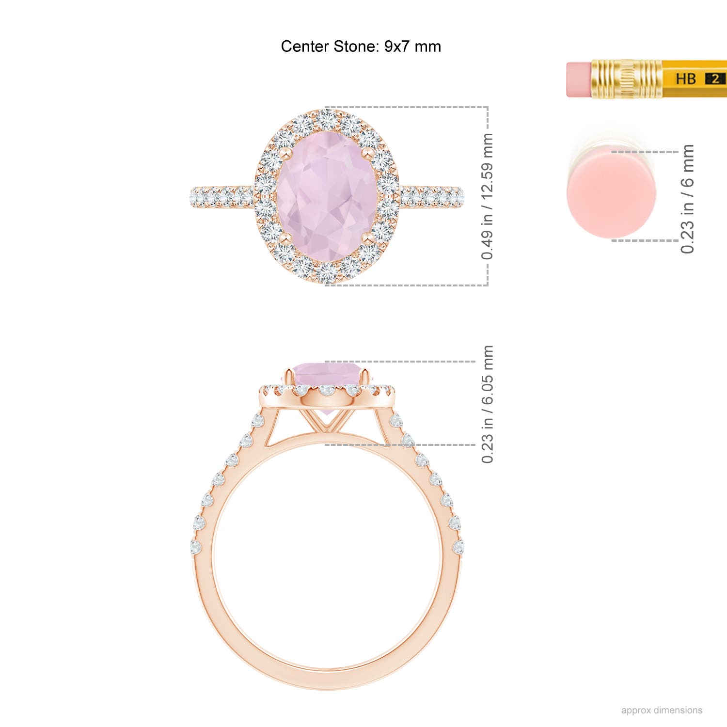 AA - Rose Quartz / 1.97 CT / 14 KT Rose Gold