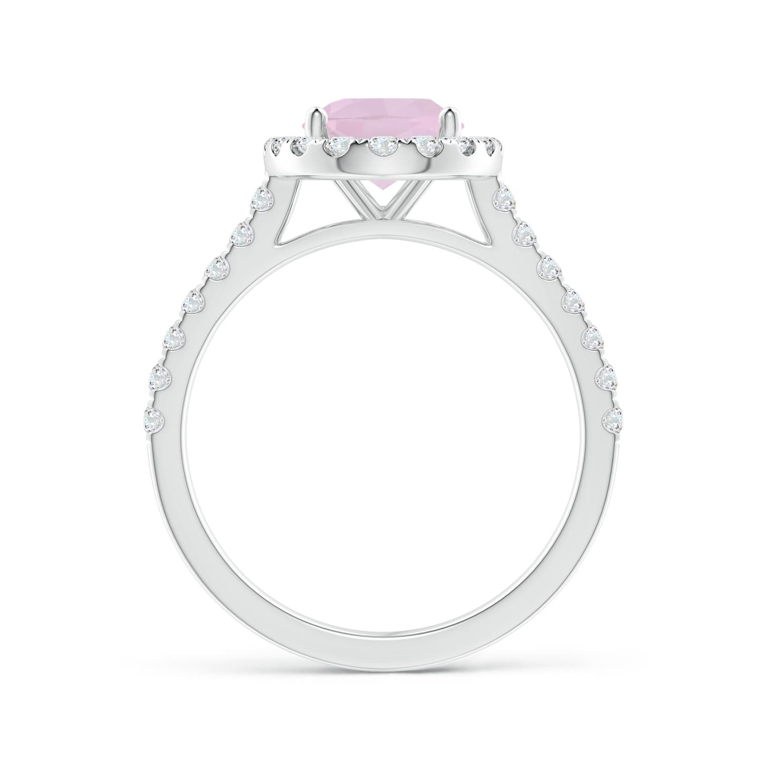 AA - Rose Quartz / 1.97 CT / 14 KT White Gold