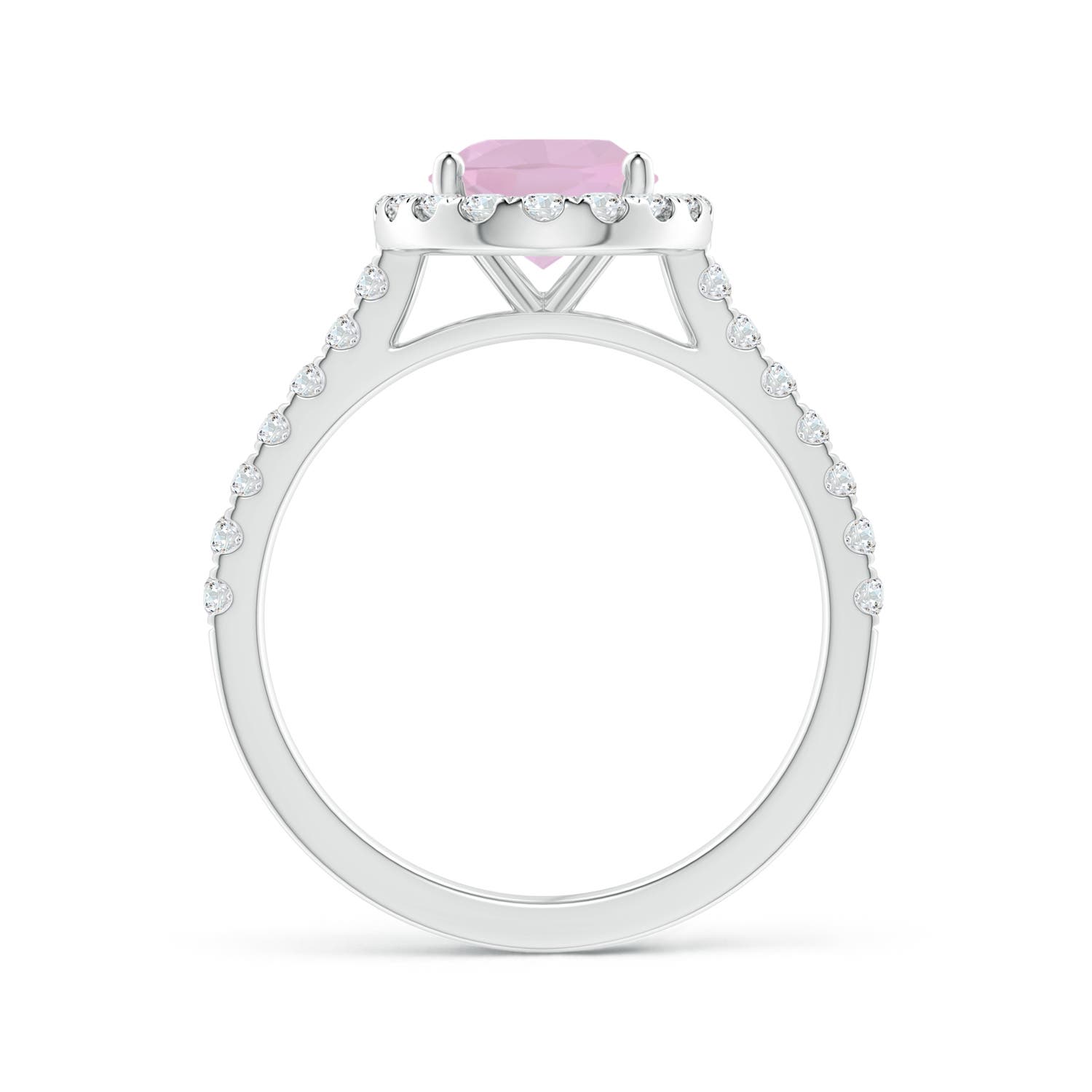 AAA - Rose Quartz / 1.97 CT / 14 KT White Gold