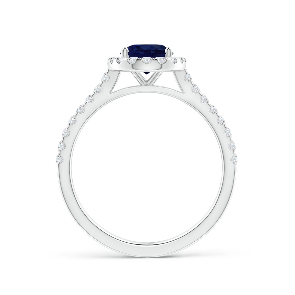 8x6mm A Oval Sapphire Halo Ring with Diamond Accents in White Gold side 199