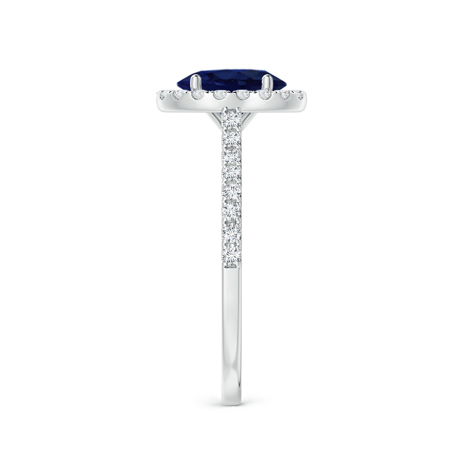 8x6mm A Oval Sapphire Halo Ring with Diamond Accents in White Gold side 299