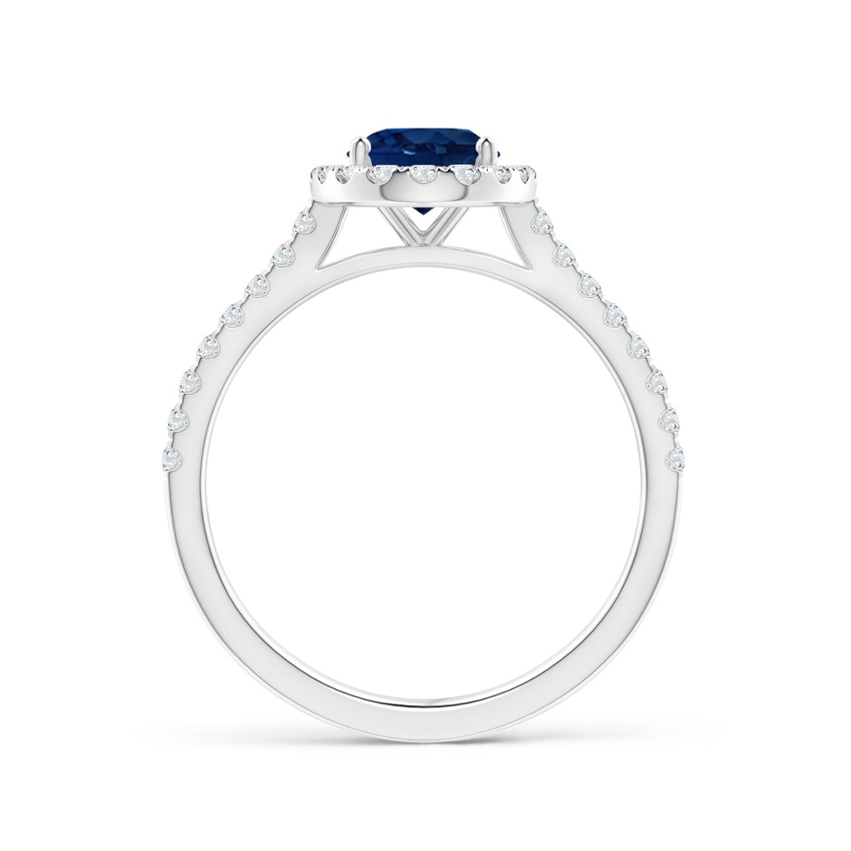 8x6mm AA Oval Sapphire Halo Ring with Diamond Accents in White Gold side 199