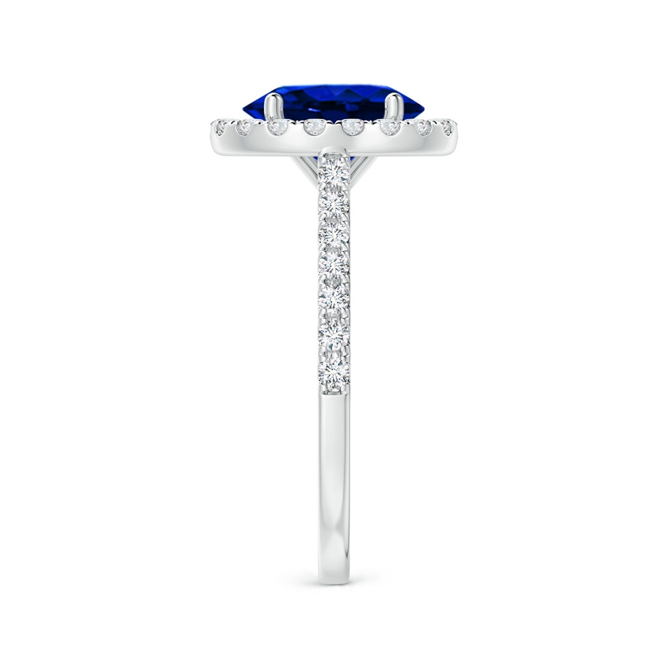 9x7mm Lab-Grown Oval Sapphire Halo Ring with Diamond Accents in 9K White Gold side 299