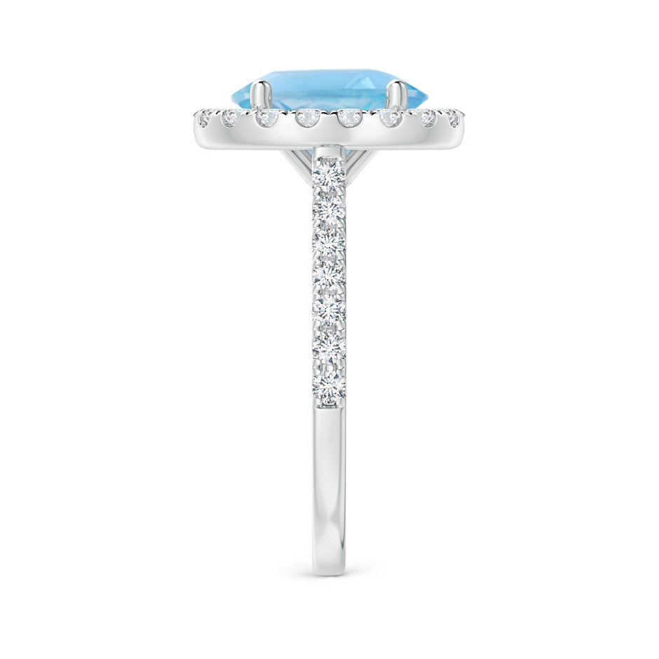 10x8mm A Prong-Set Oval Swiss Blue Topaz Halo Ring with Diamond Accents in White Gold side 299