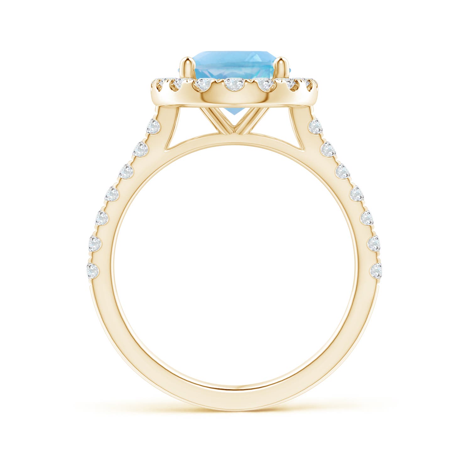 A - Swiss Blue Topaz / 3.92 CT / 14 KT Yellow Gold